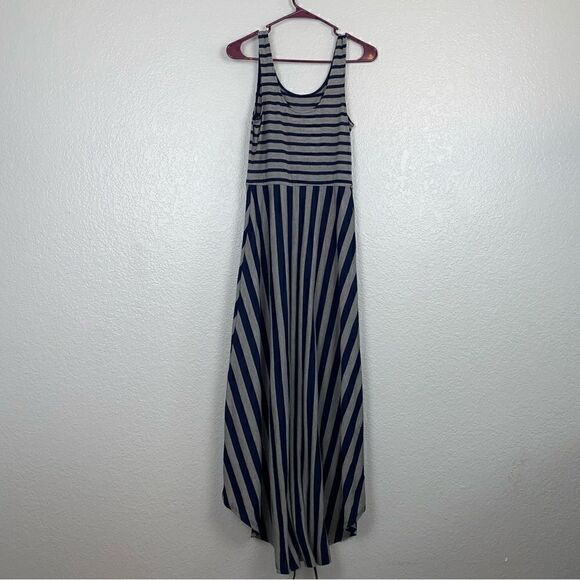 Xhilaration Womens Striped Scoop Neck Sleeveless Asymmetrical Swing Dress Medium - Picture 3 of 10